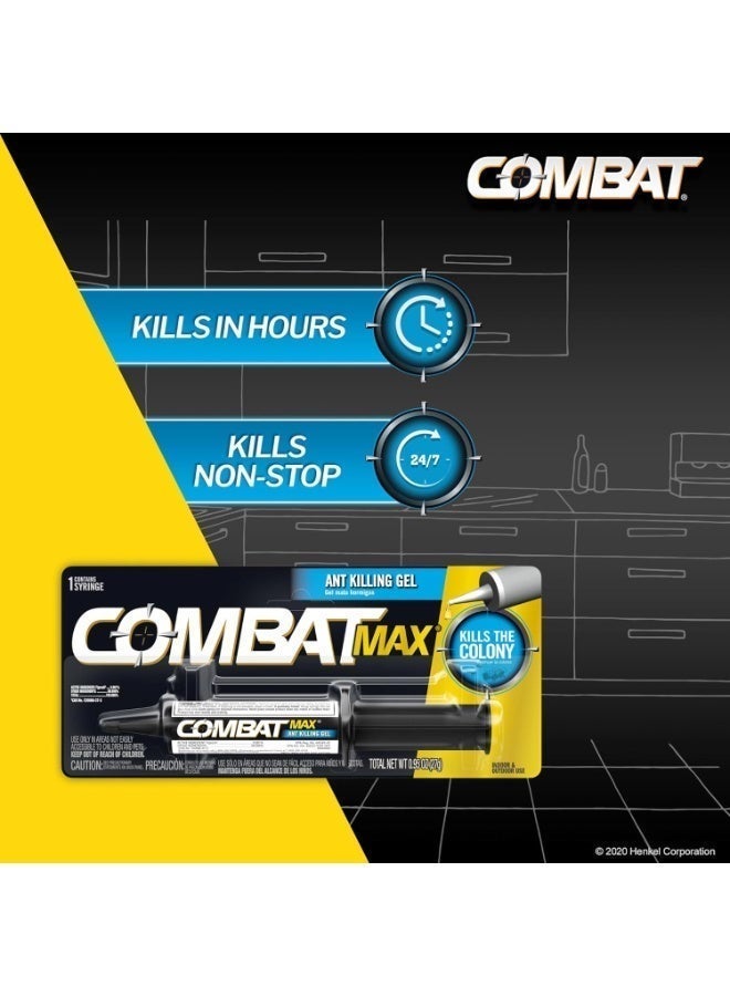 Combat Max Ant Killing Gel 27 Gram Fast Acting Ant Killer Eliminates Ants and Entire Colony Indoor Outdoor Ant Control Precision Gel Bait for Kitchen Home Entry Points Long Lasting Protection - Image 4